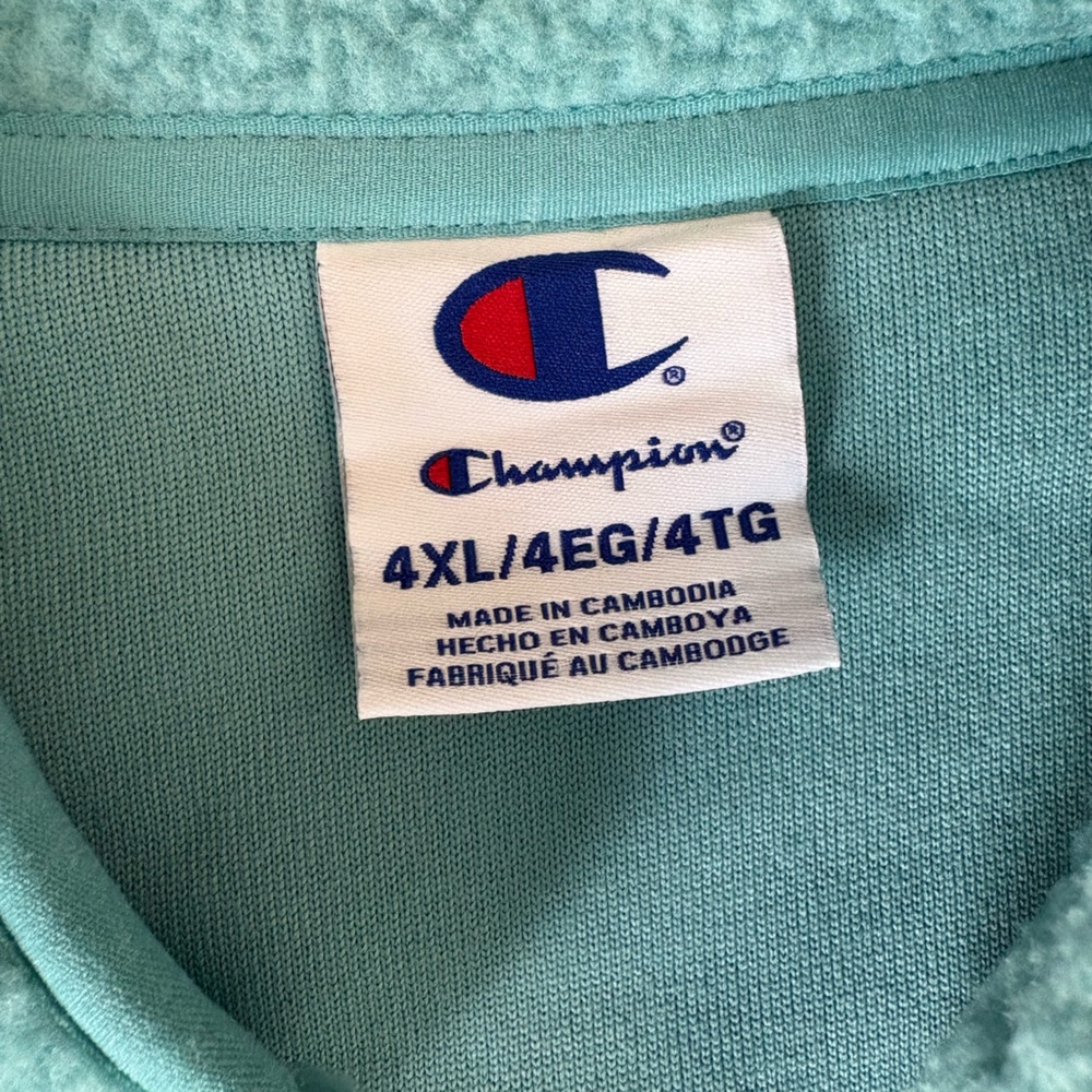 Champion Men's Micro Fleece 1/4 Zip Pullover Milky Way Blue NWT - Picture 9 of 15